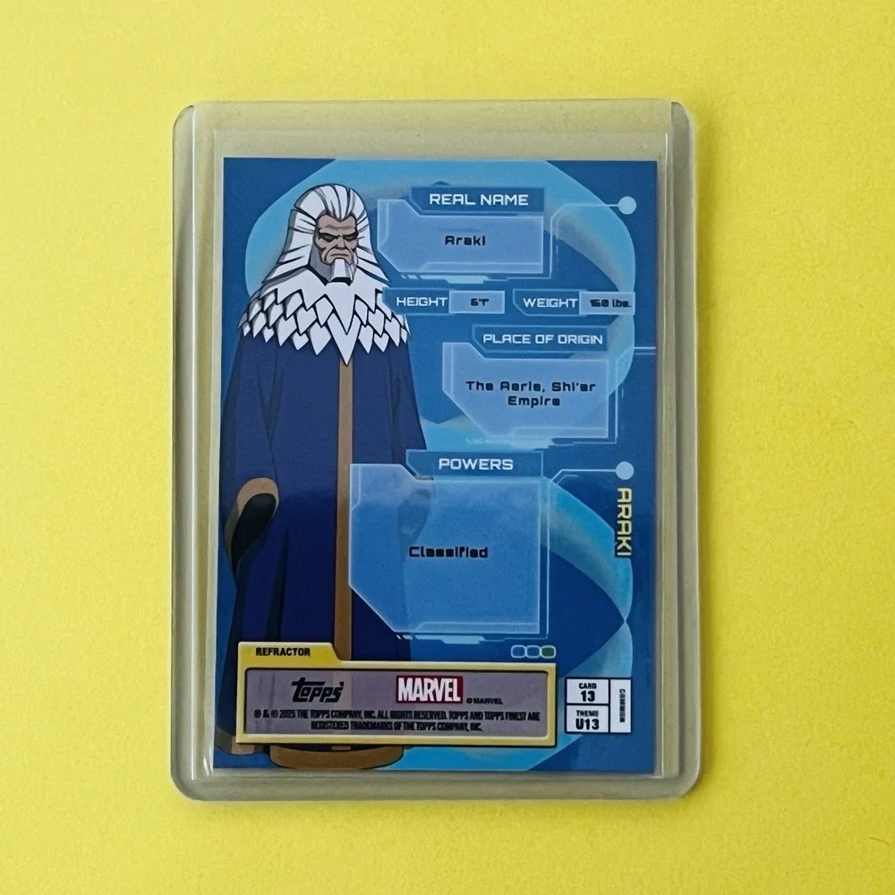 2025‎ Topps Finest Marvel Arakki #13 ultimates Refractor Insert Card